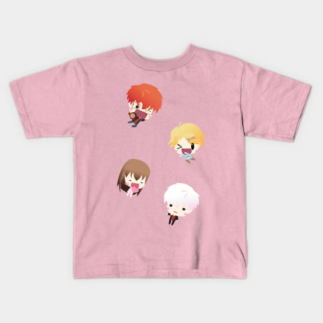 Mystic Messenger Chibi Party 2 Kids T-Shirt by Fovo Shop